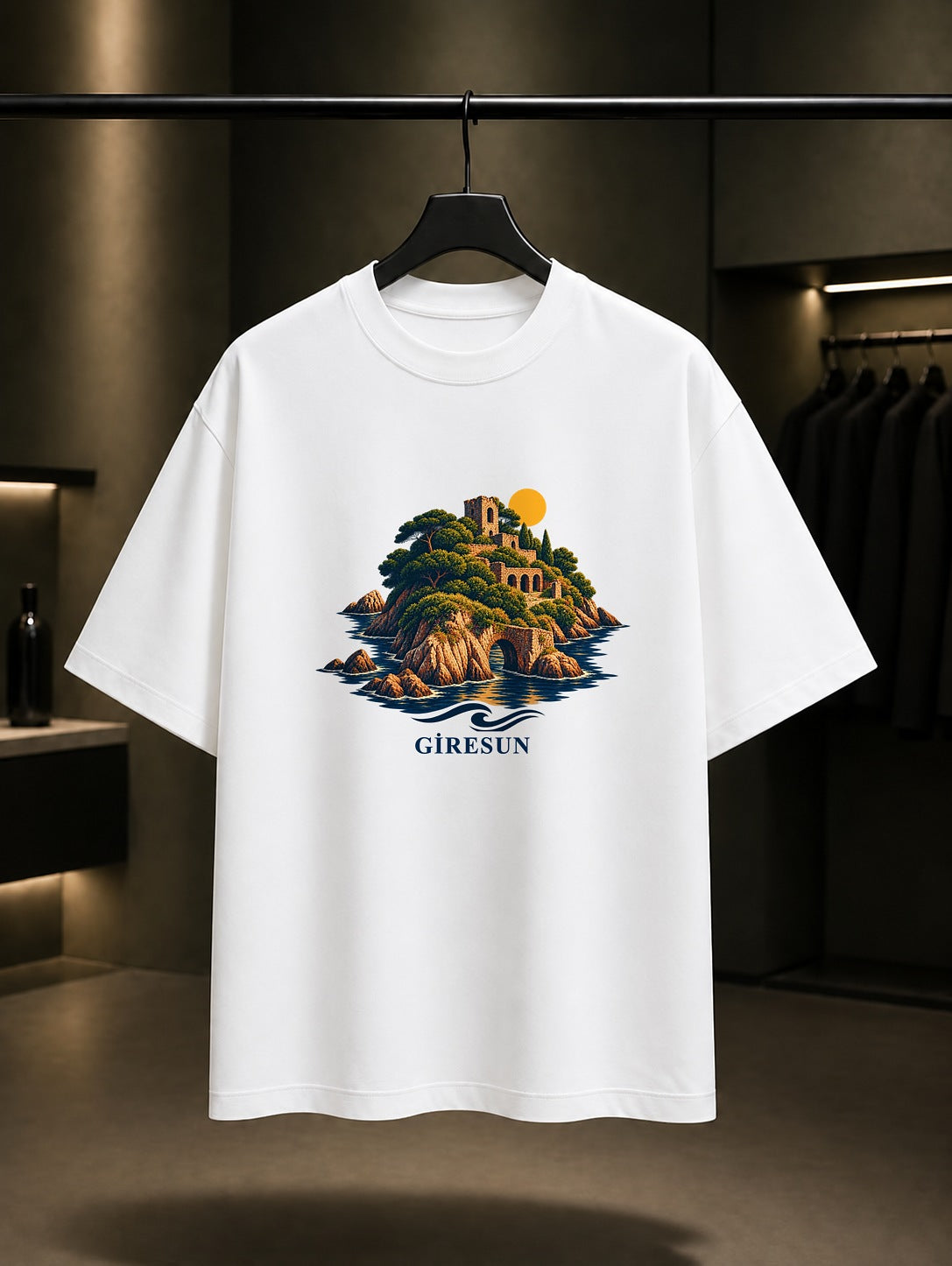 Giresun Adası baskılı beyaz t-shirt