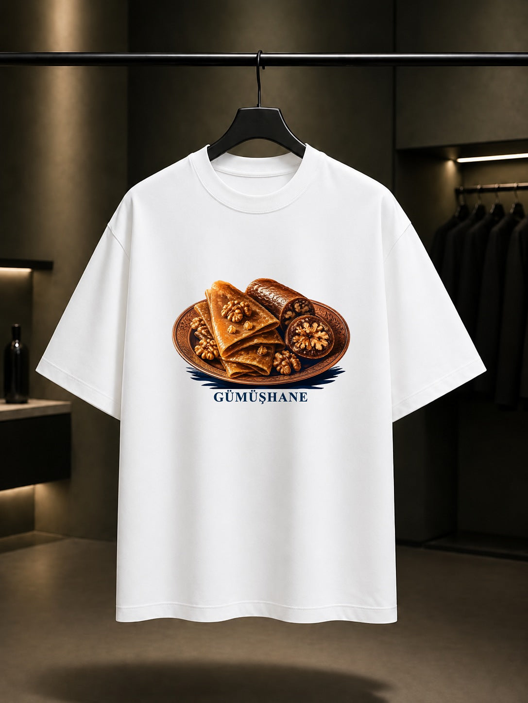 Gümüşhane Pestil Kome baskılı beyaz t-shirt