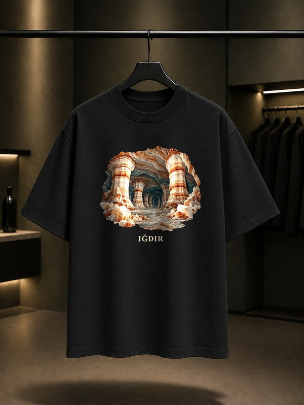 Iğdır Tuzluca baskılı siyah t-shirt