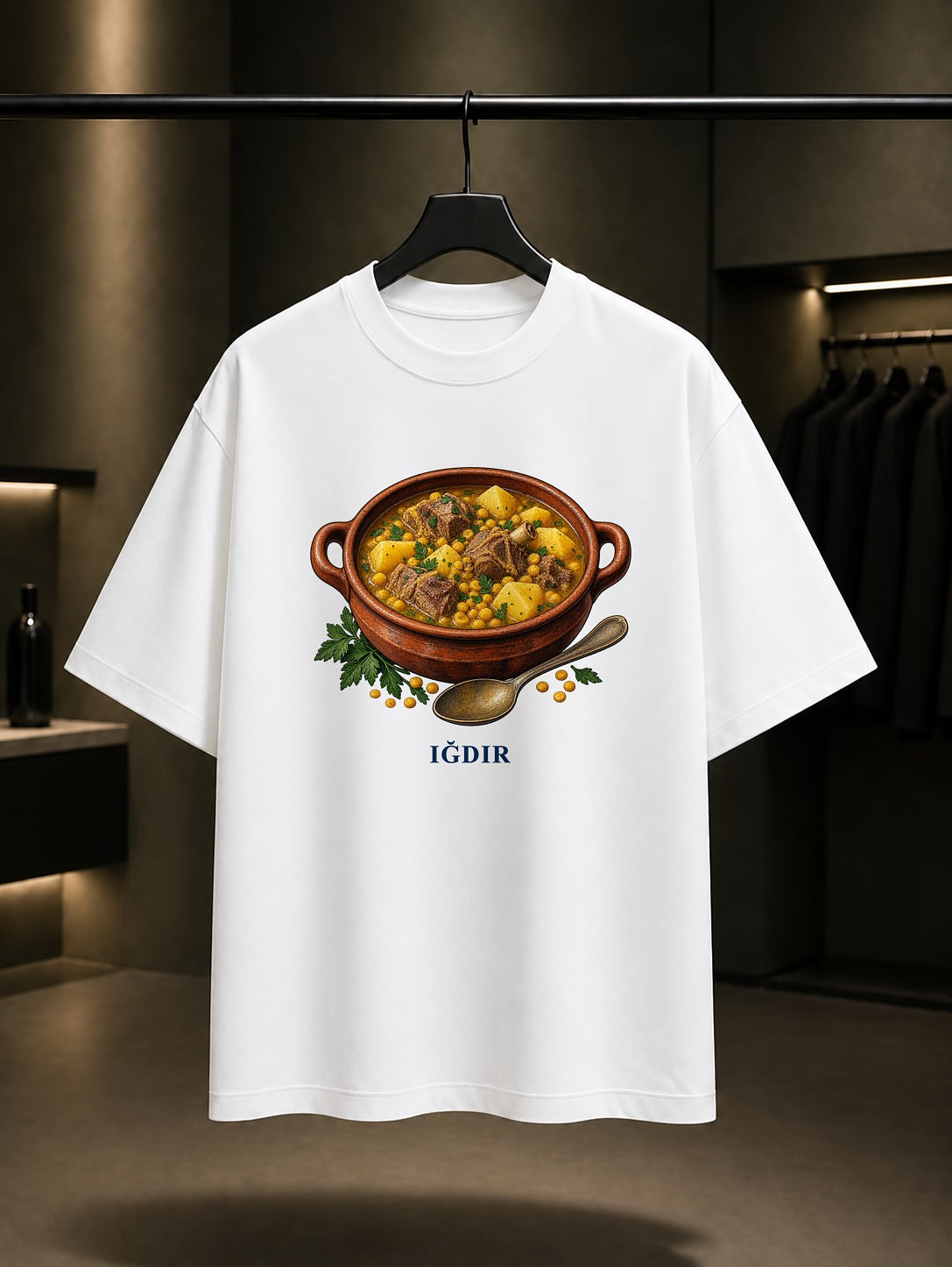 Iğdır Bozbaş baskılı beyaz t-shirt