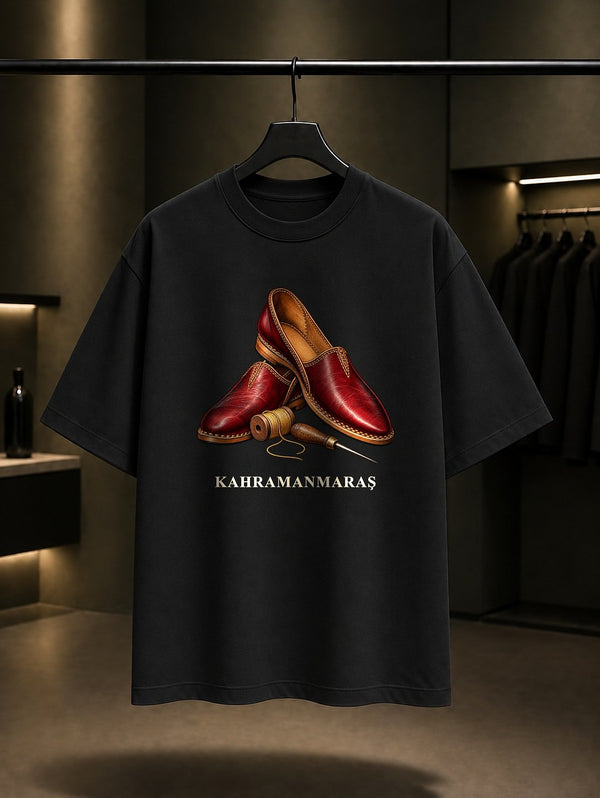 Kahramanmaraş Yemeni baskılı siyah t-shirt