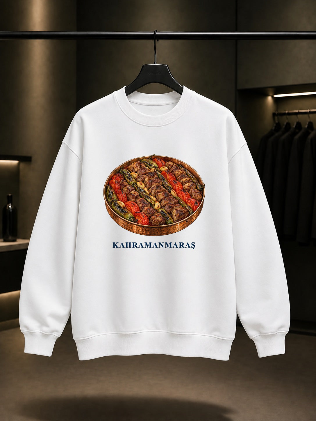 Kahramanmaraş Eli Böğründe baskılı beyaz sweatshirt