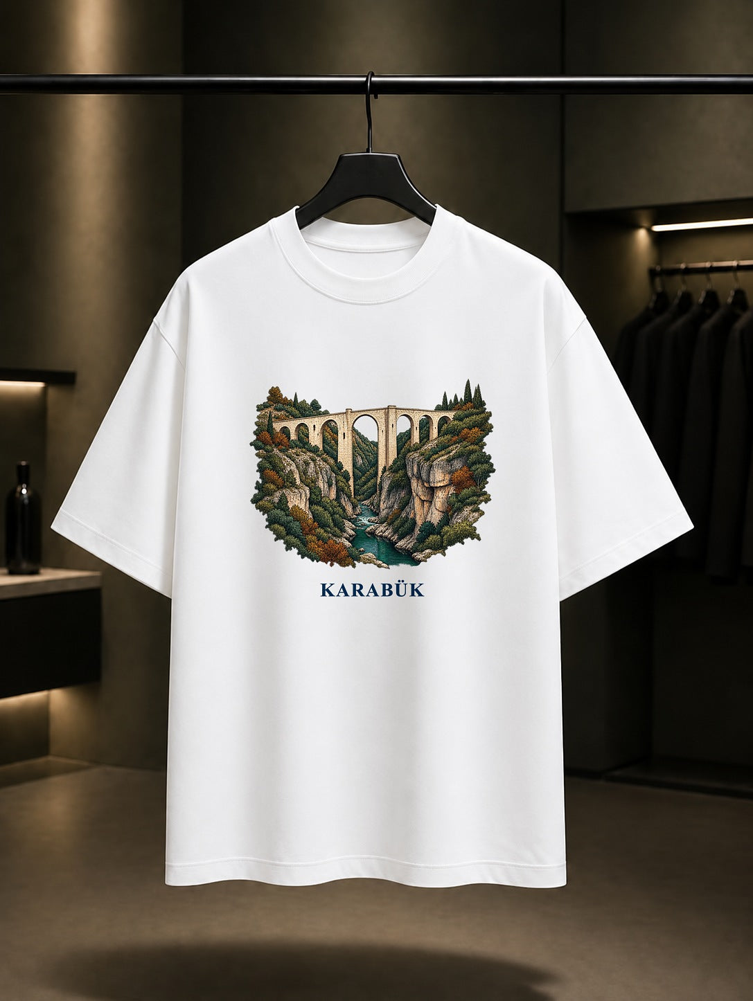 Karabük İncekaya baskılı beyaz t-shirt