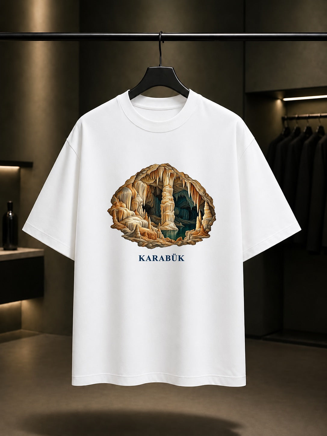 Karabük Bulak Mencilis baskılı beyaz t-shirt