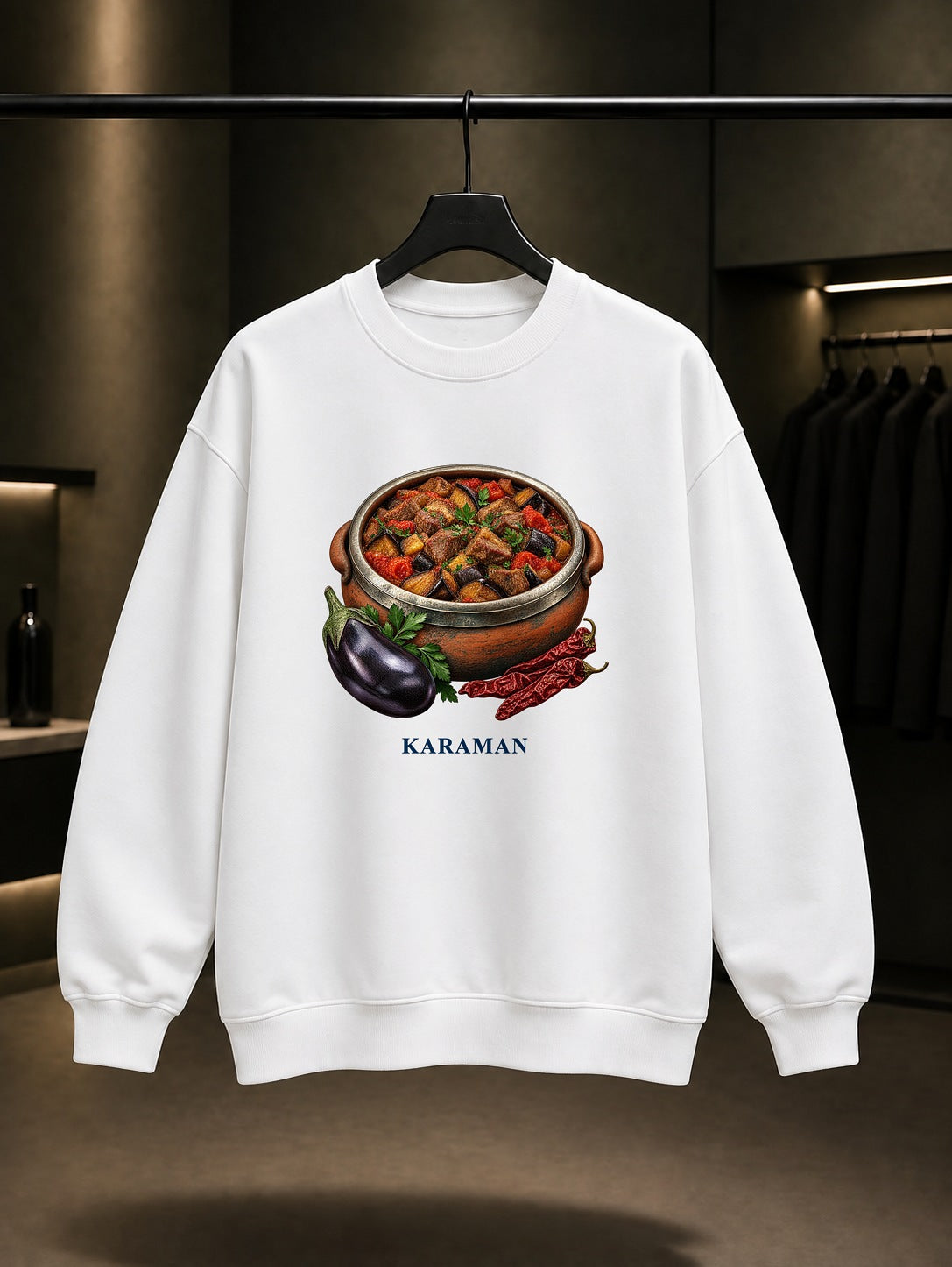 Karaman Çalla baskılı beyaz sweatshirt