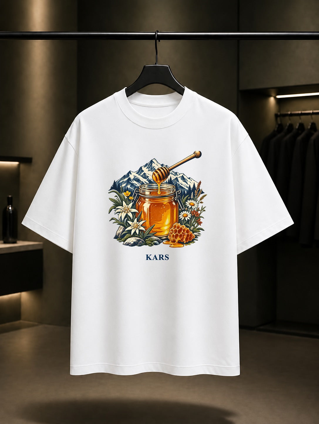Kars Balı baskılı beyaz t-shirt