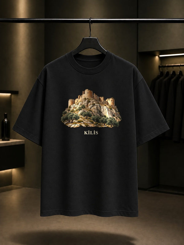 Kilis Ravanda baskılı siyah t-shirt