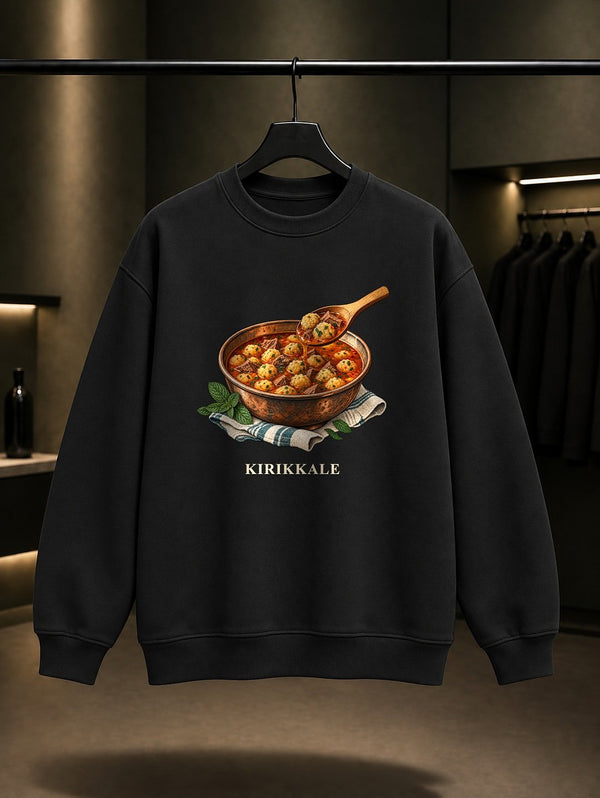 Kırıkkale Tuvalak baskılı siyah sweatshirt