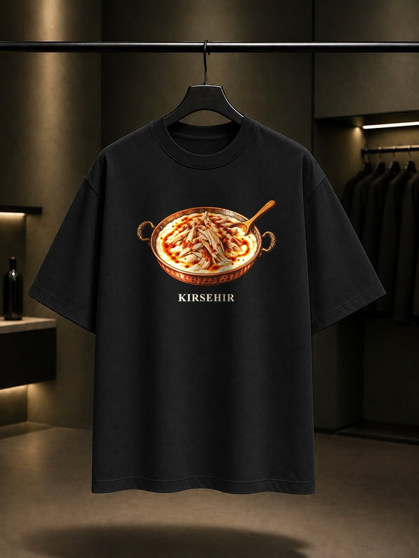 Kırşehir Çullaması baskılı siyah t-shirt