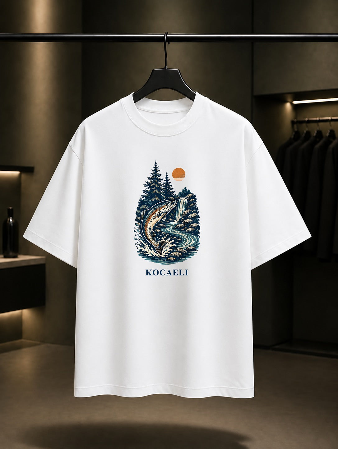 Kocaeli Maşukiye Alabalık baskılı beyaz t-shirt