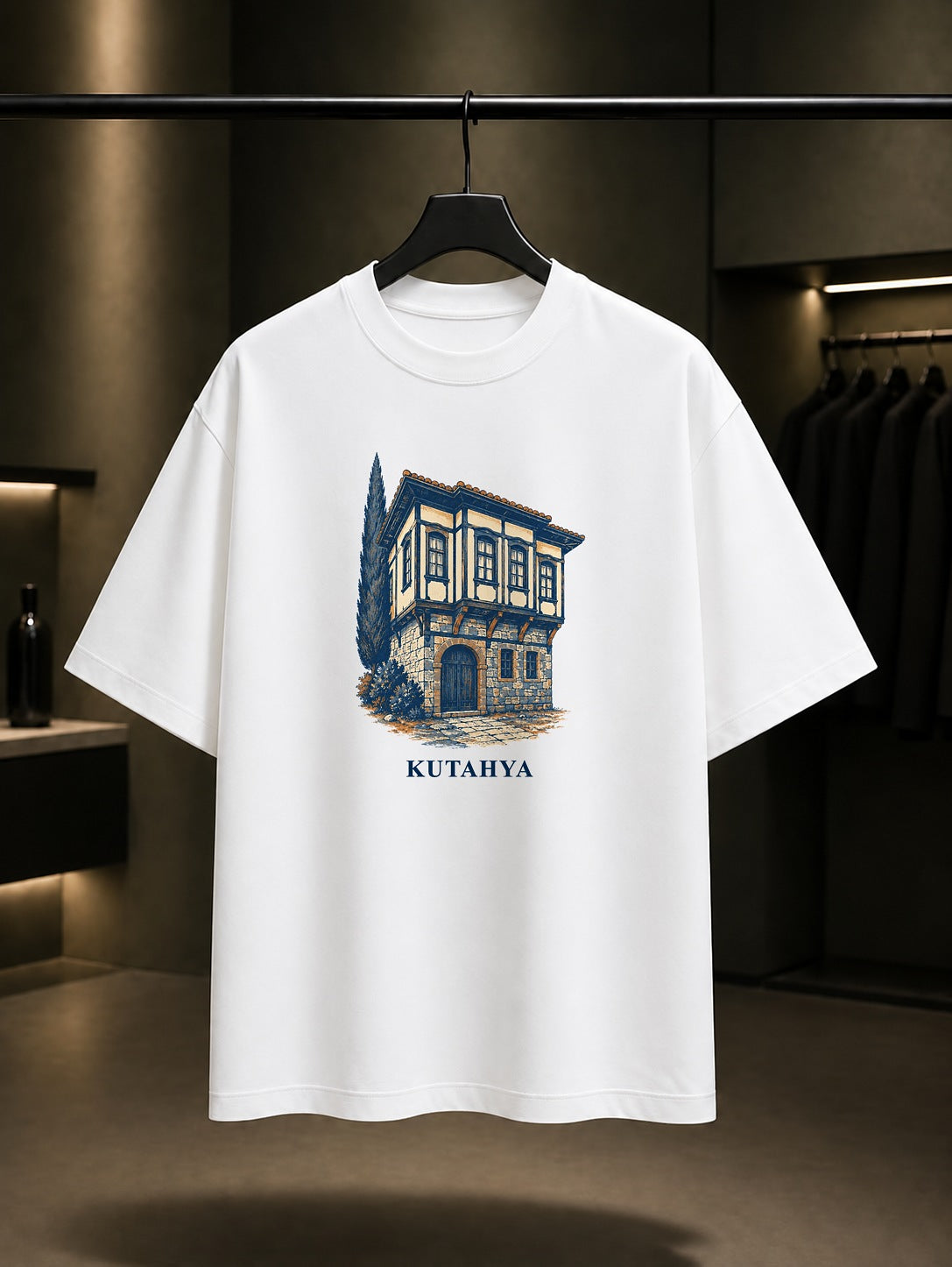 Kütahya Germiyan Sokağı baskılı beyaz t-shirt