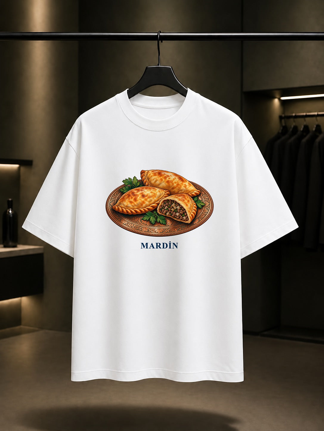 Mardin Sembusek baskılı beyaz t-shirt