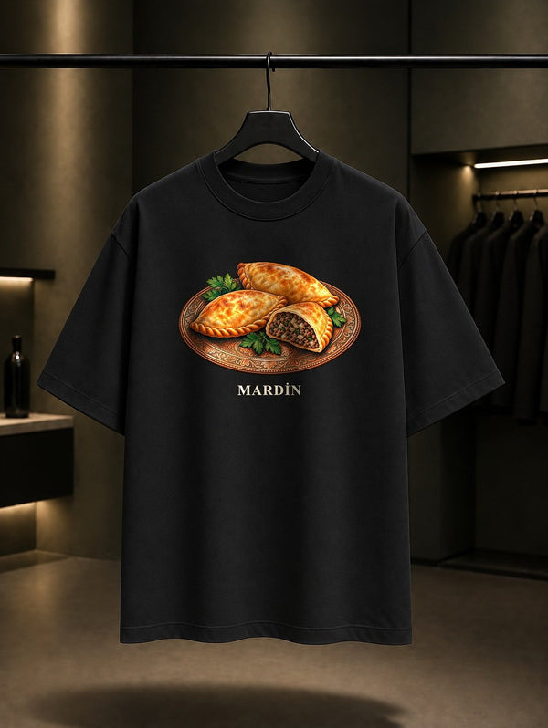 Mardin Sembusek baskılı siyah t-shirt