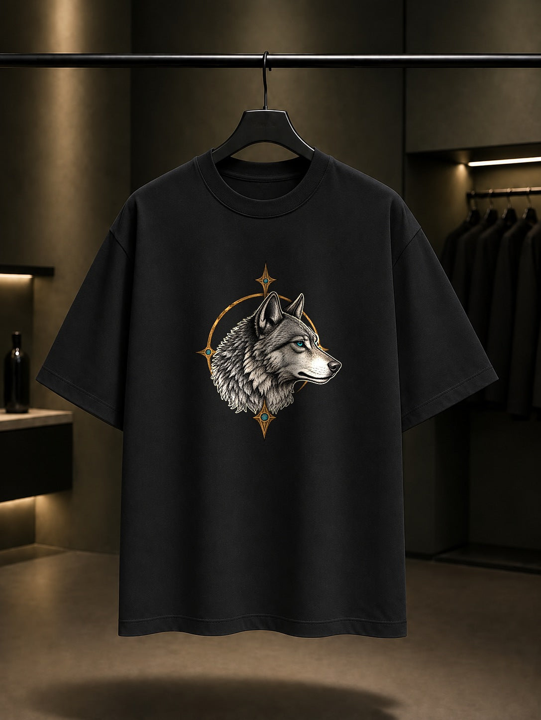 Mini Kurt Baskılı Unisex %100 Pamuk Tişört · Türk Mitolojisi