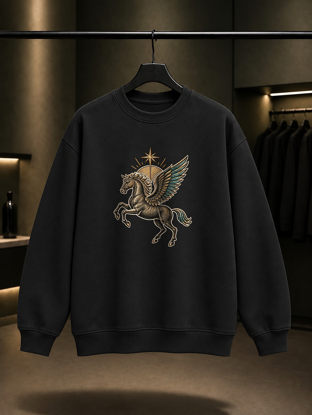 Mini Tulpar Baskılı Unisex %100 Pamuk Sweatshirt · Türk Mitolojisi