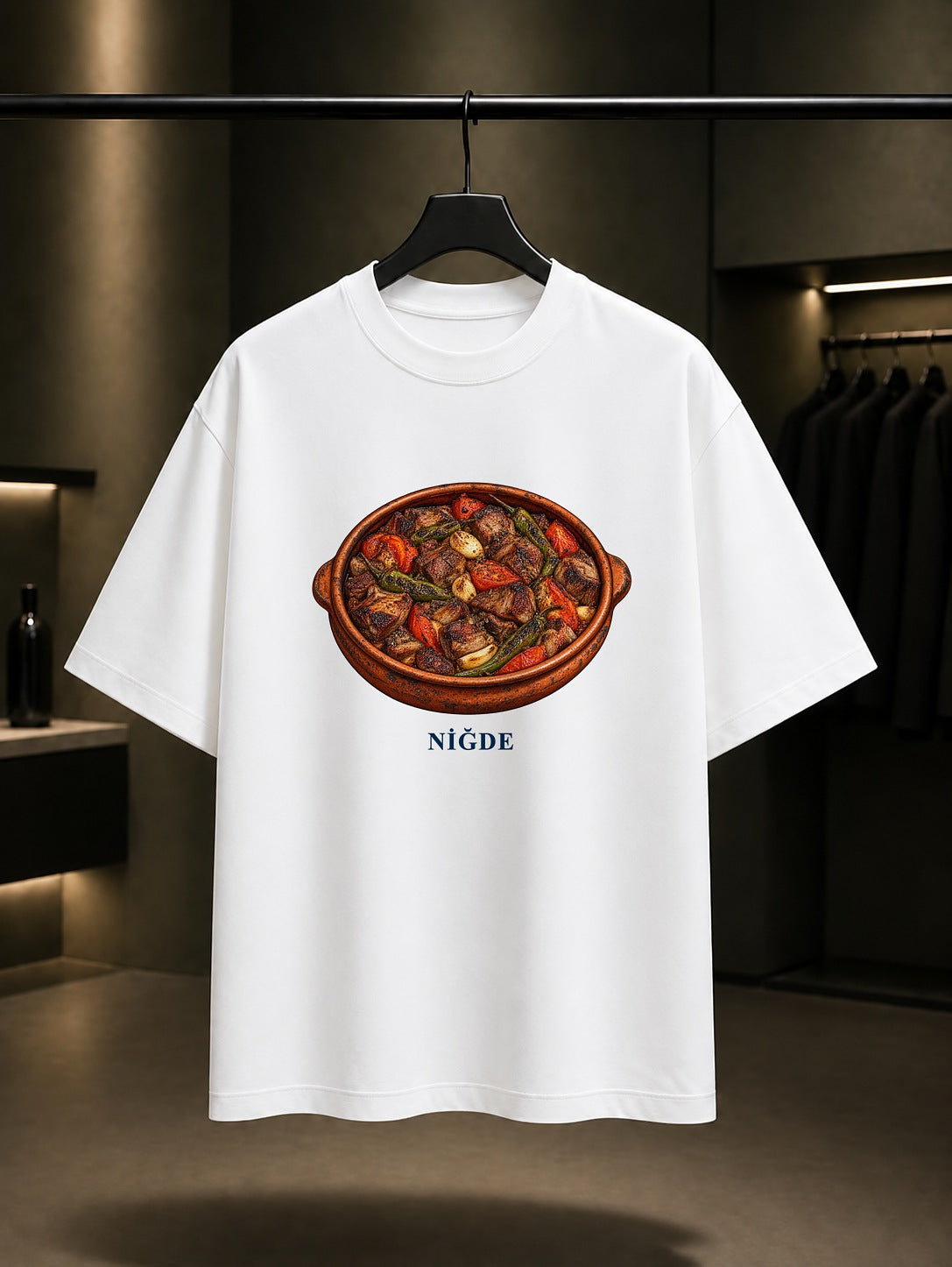 Niğde Tava baskılı beyaz t-shirt