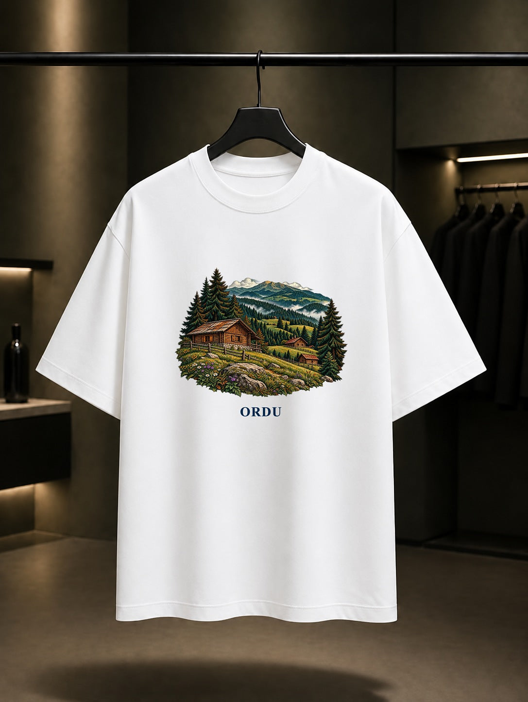 Ordu Çambaşı Yaylası baskılı beyaz t-shirt