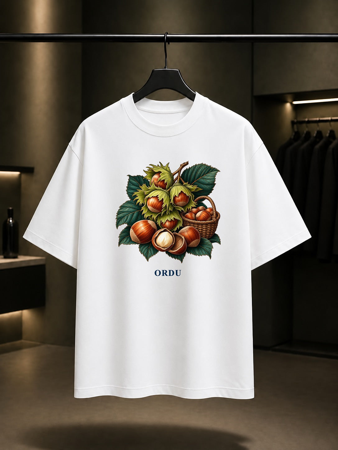 Ordu Fındığı baskılı beyaz t-shirt