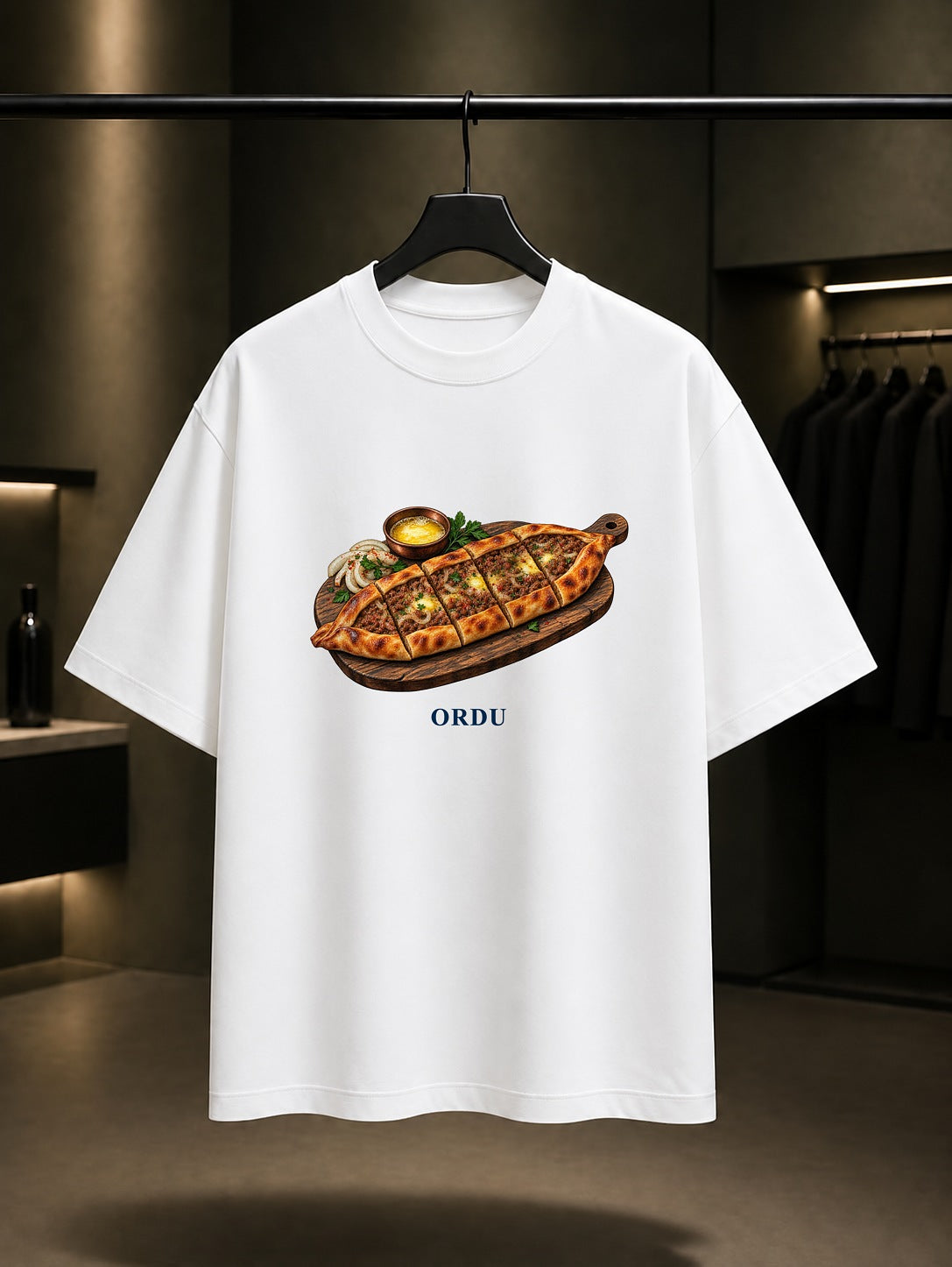 Ordu Pidesi baskılı beyaz t-shirt