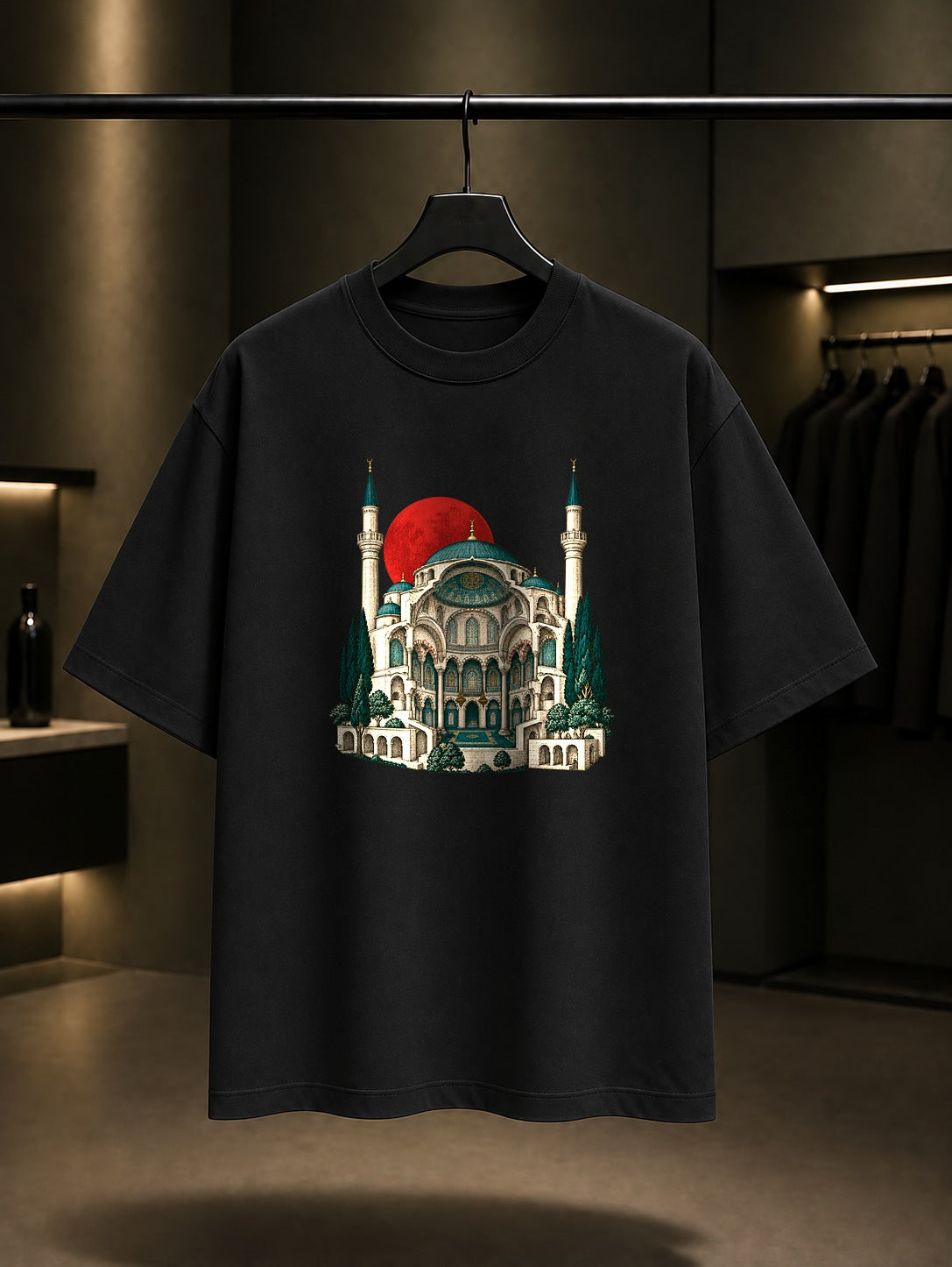 Kubbe Kesiti Baskılı Unisex %100 Pamuk Tişört · Osmanlı Motifi
