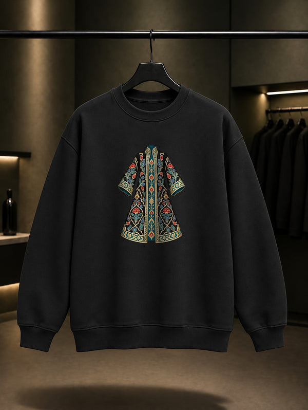 Kaftan Baskılı Unisex %100 Pamuk Sweatshirt · Osmanlı Motifi
