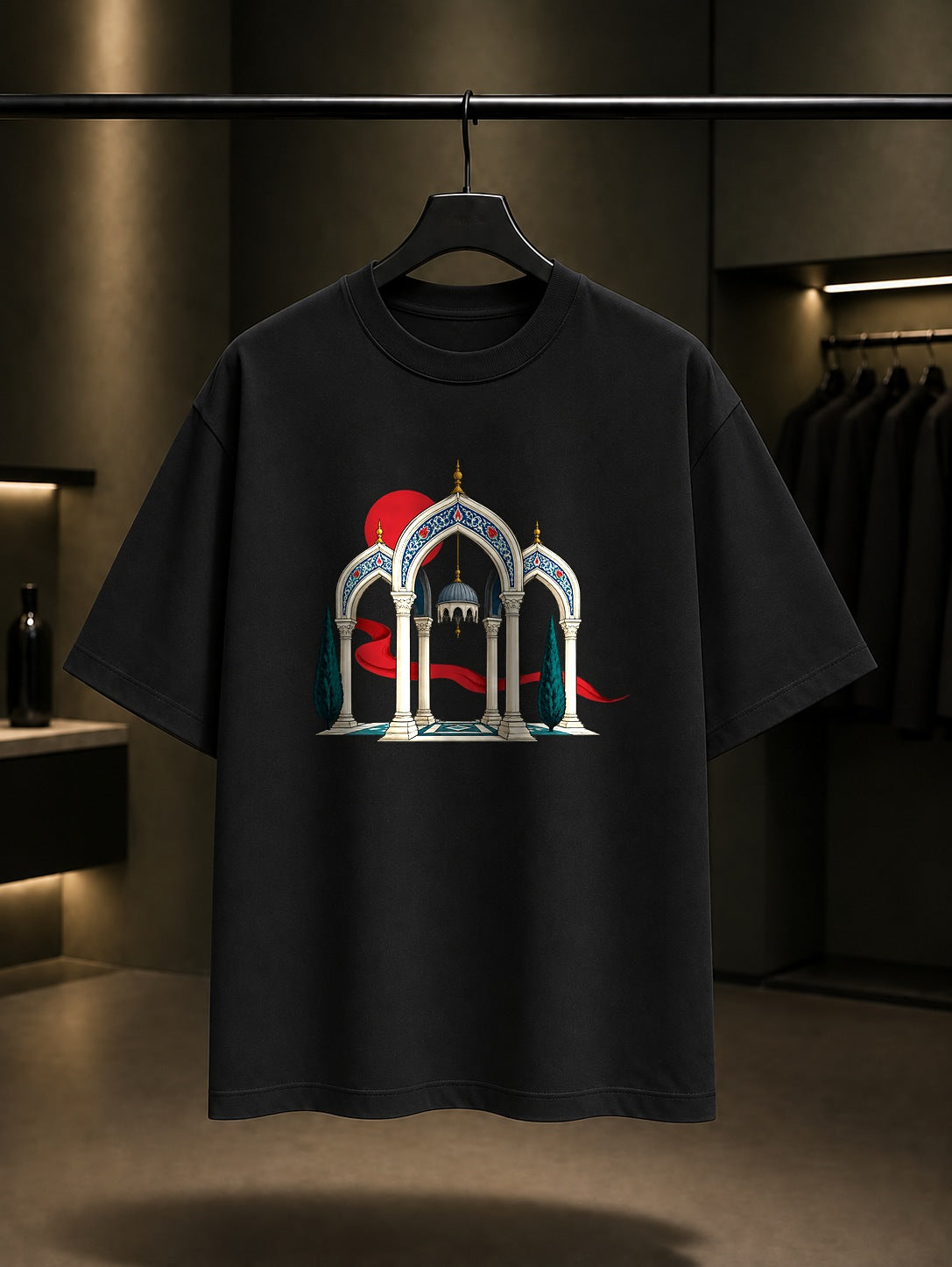 Kemer Ritmi Baskılı Unisex %100 Pamuk Tişört · Osmanlı Motifi