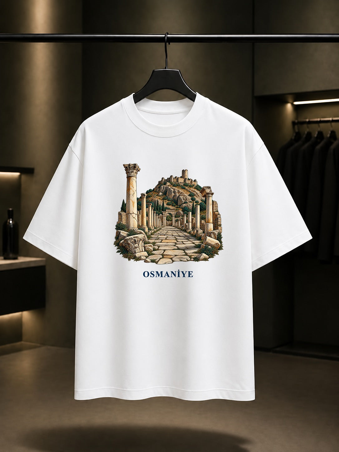 Osmaniye Kastabala baskılı beyaz t-shirt