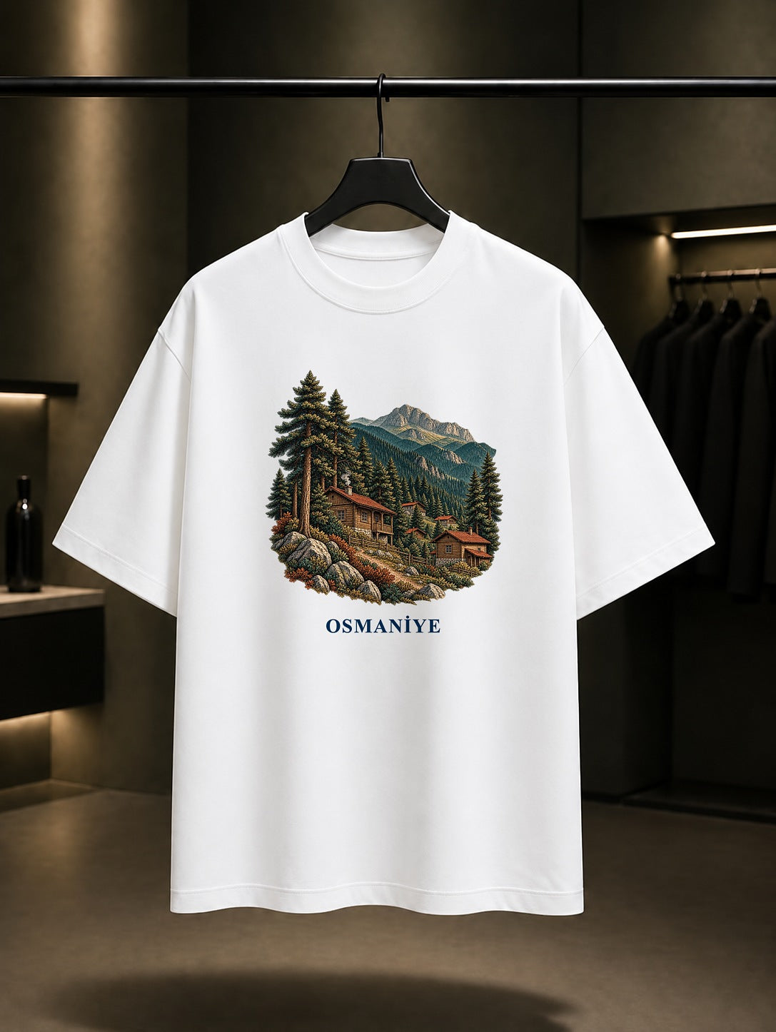 Osmaniye Zorkun Yaylası baskılı beyaz t-shirt