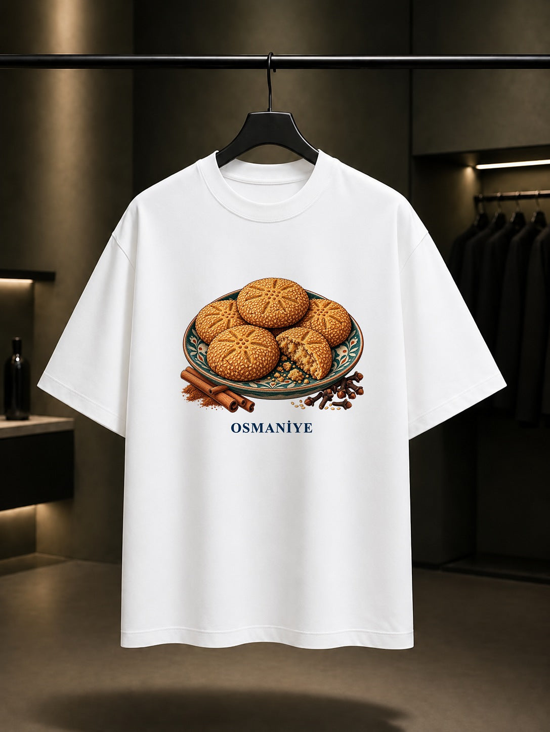 Osmaniye Bayram Kömbesi baskılı beyaz t-shirt