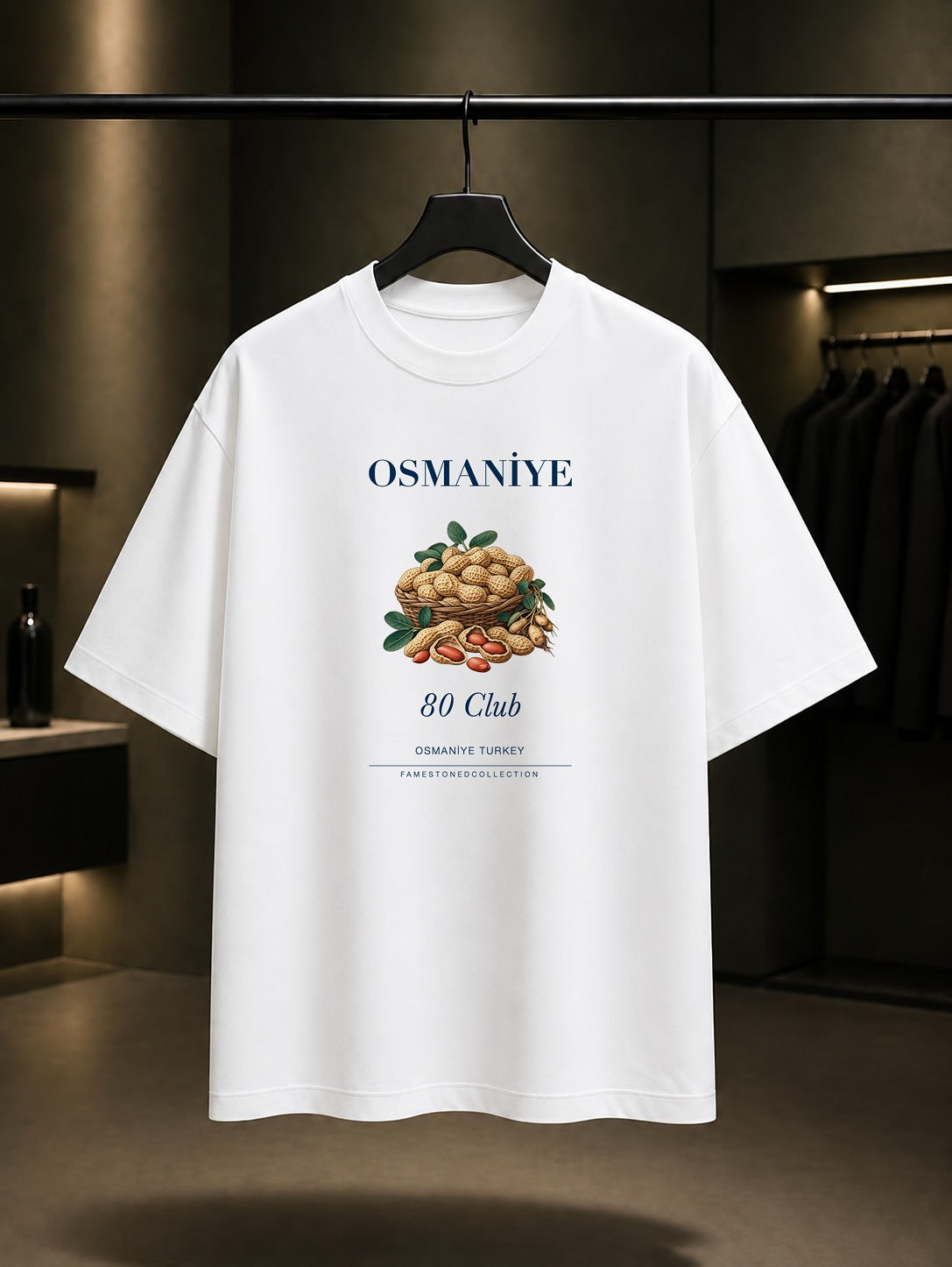 Osmaniye Yer Fıstığı 80 Club baskılı beyaz t-shirt