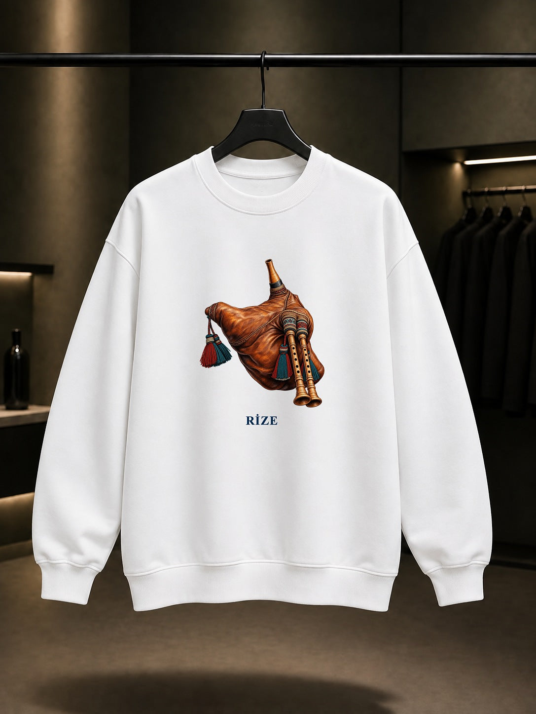 Rize Tulum baskılı beyaz sweatshirt