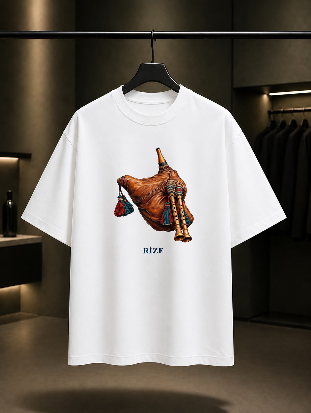 Rize Tulum baskılı beyaz t-shirt