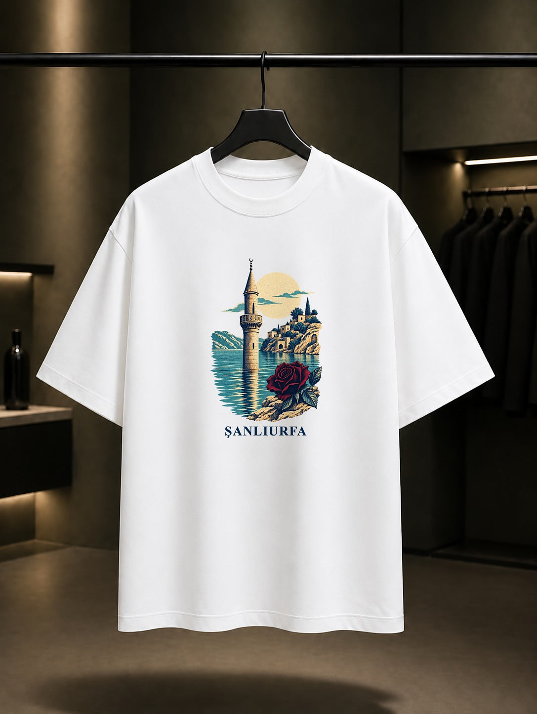 Şanlıurfa Halfeti baskılı beyaz t-shirt