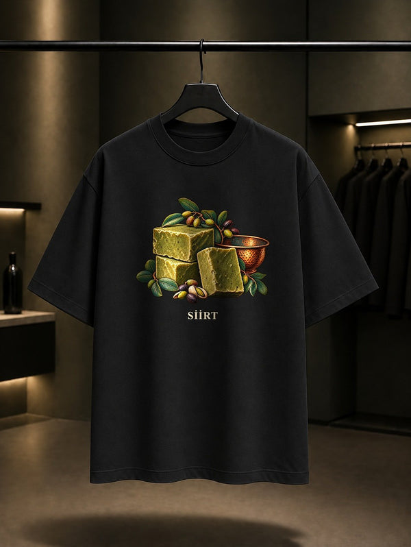 Siirt Bittim Sabunu baskılı siyah t-shirt