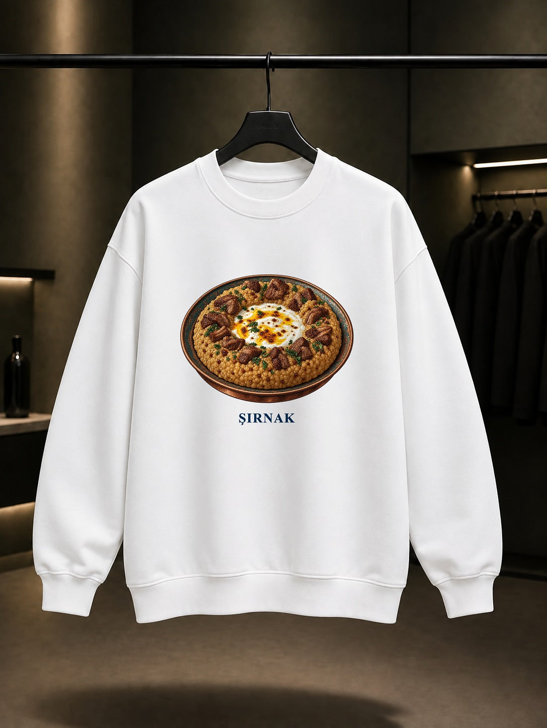 Şırnak Serbidev baskılı beyaz sweatshirt