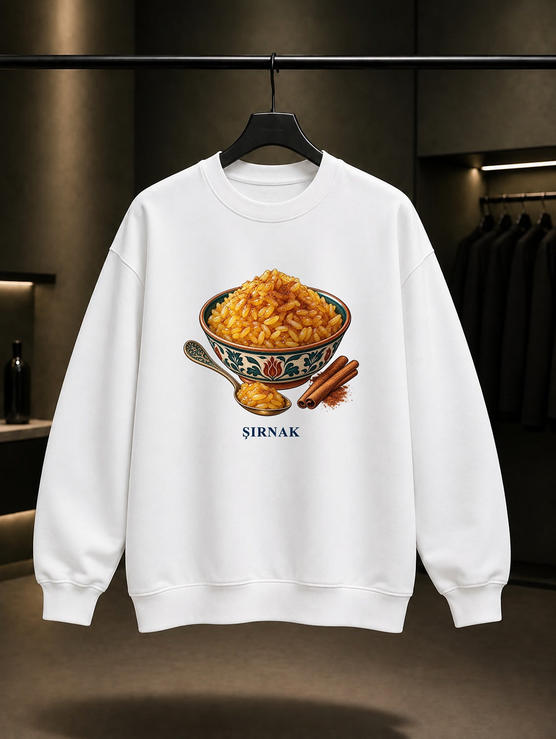 Şırnak Birinzer baskılı beyaz sweatshirt