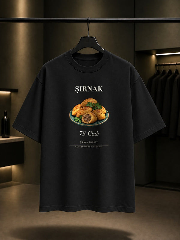 Şırnak Kutlik 73 Club baskılı siyah t-shirt