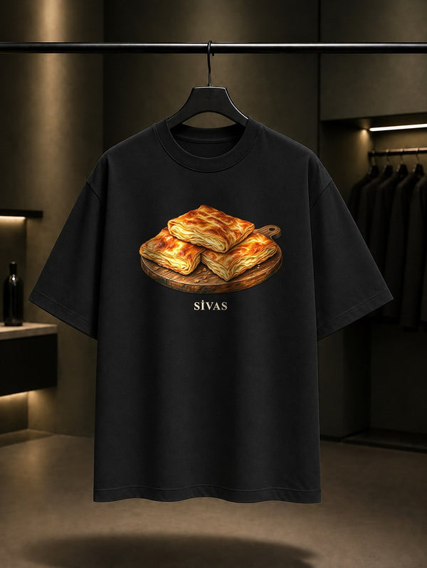 Sivas Katmeri baskılı siyah t-shirt