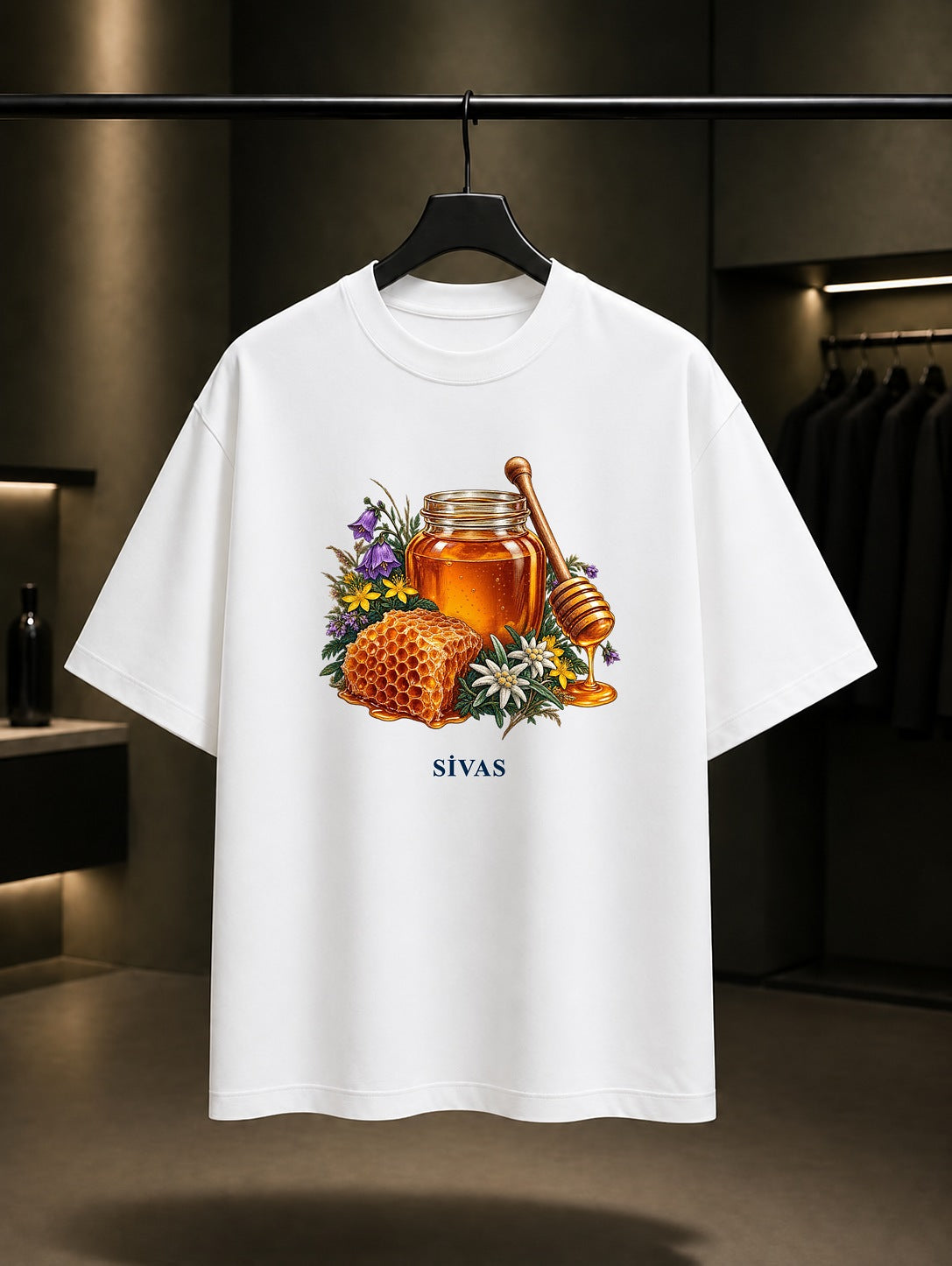 Sivas Balı baskılı beyaz t-shirt