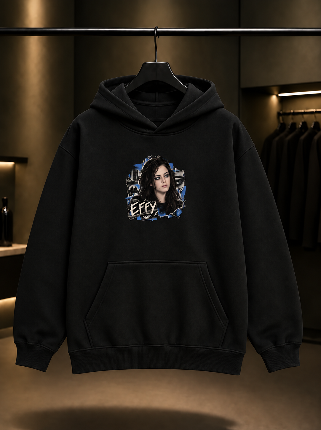 Skins Effy Kapüşonlu Sweatshirt — Siyah