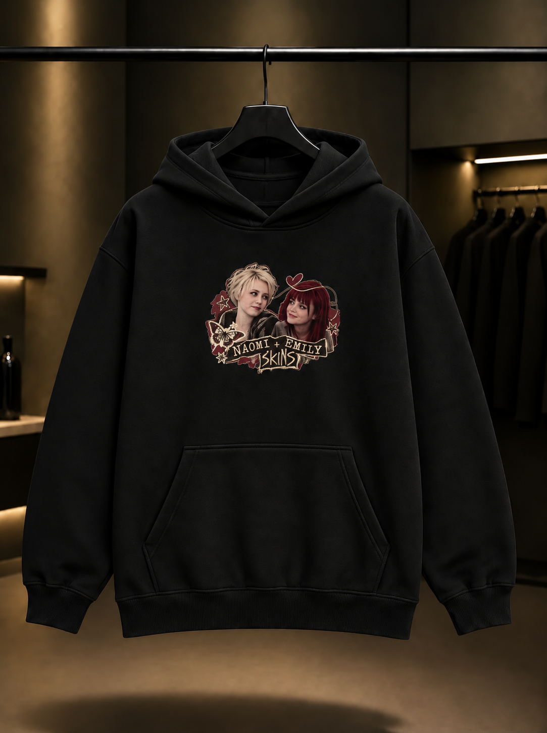 Skins Naomi Emily Kapüşonlu Sweatshirt — Siyah