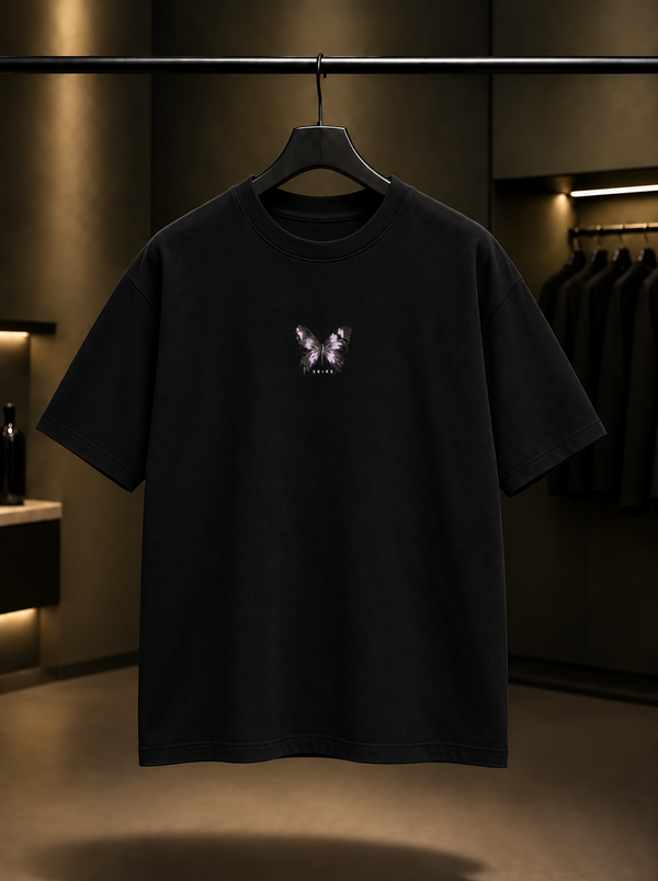 Skins Mini Butterfly Tişört — Siyah