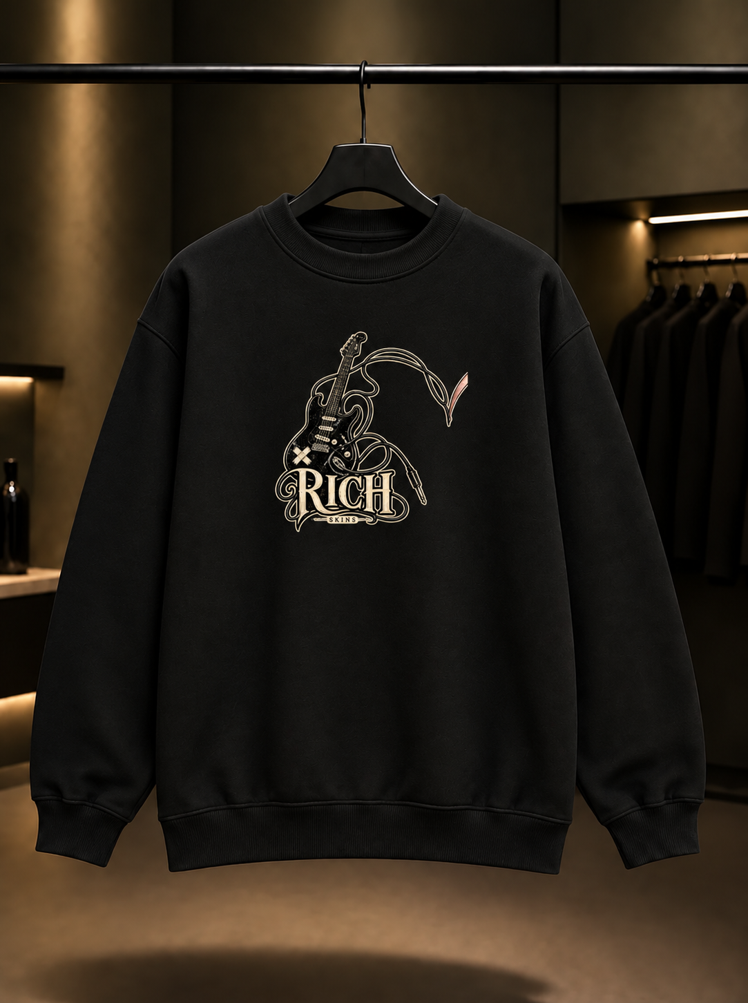 Skins Rich — Metal Ballet Sweatshirt — Siyah