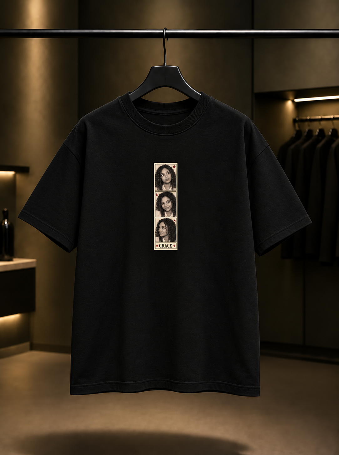Skins Grace — Photobooth Tişört — Siyah