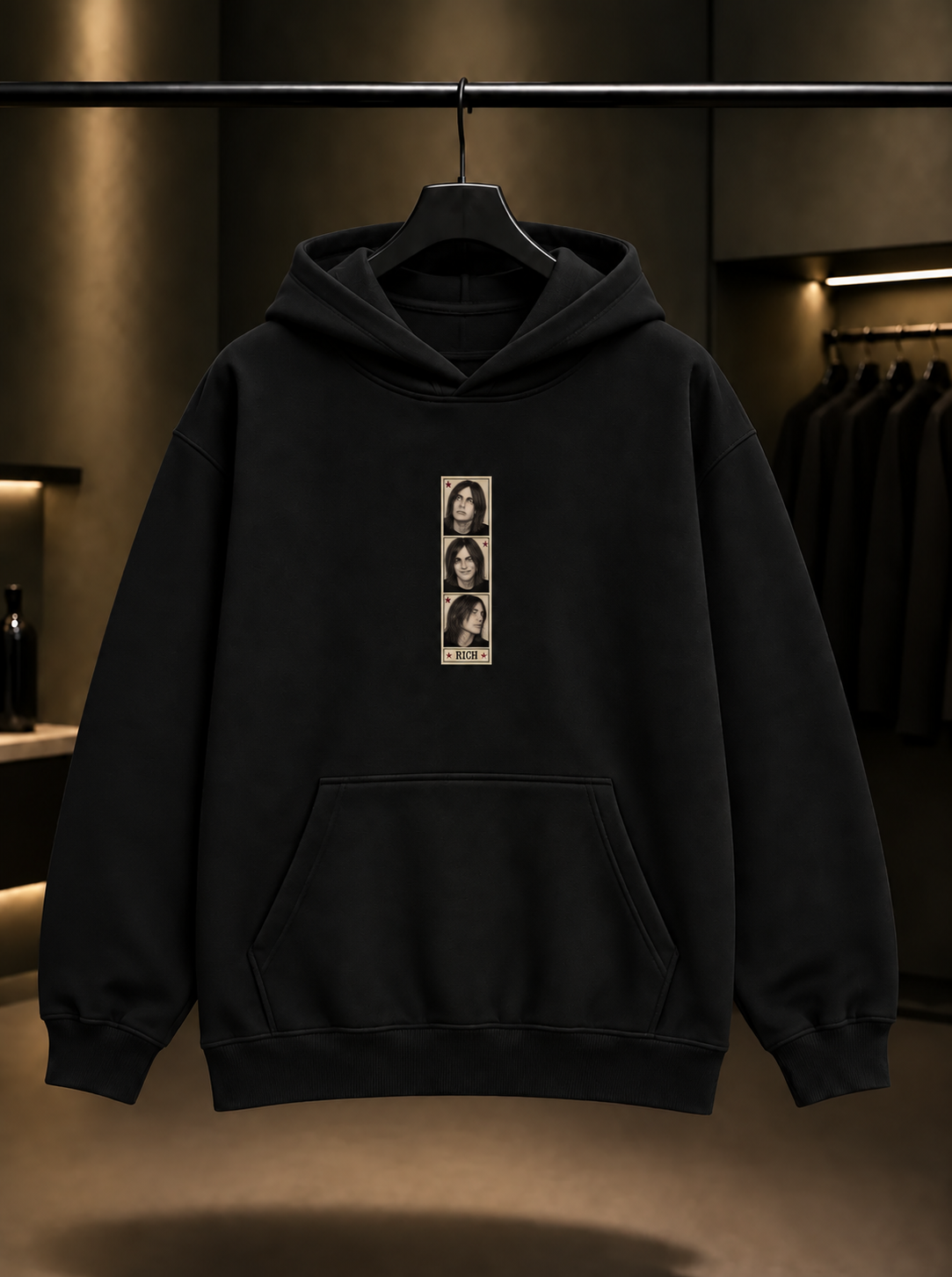 Skins Rich — Photobooth Kapüşonlu Sweatshirt — Siyah