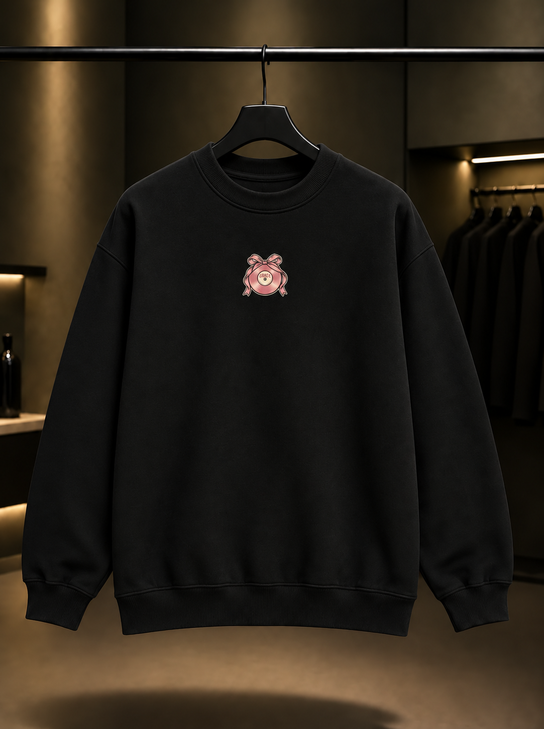 Skins Grace — Record Ribbon Sweatshirt — Siyah