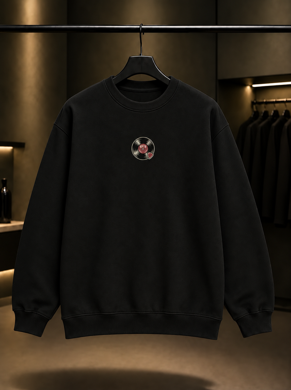 Skins Rich — Record Ribbon Sweatshirt — Siyah