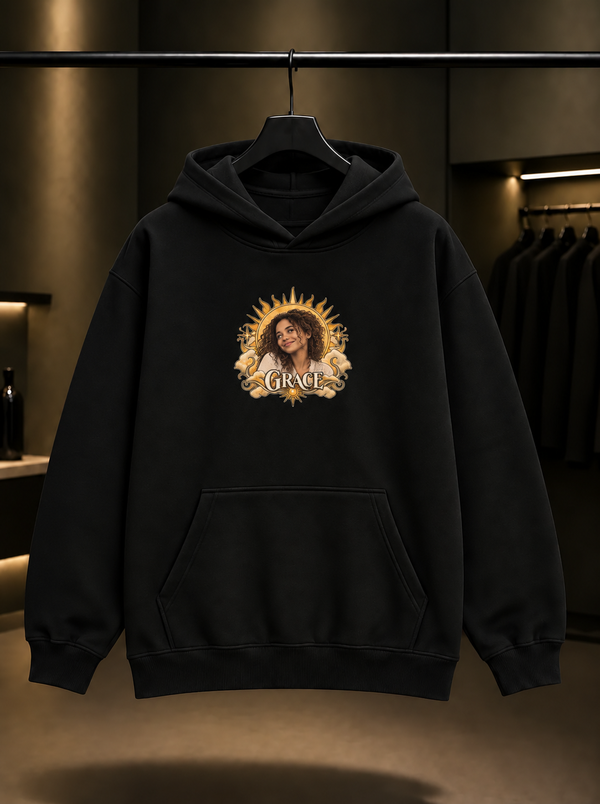 Skins Grace — Sun Moon Kapüşonlu Sweatshirt — Siyah