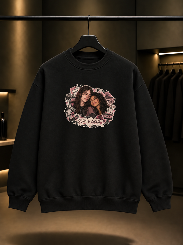 Skins Rich & Grace — Collage Sweatshirt — Siyah