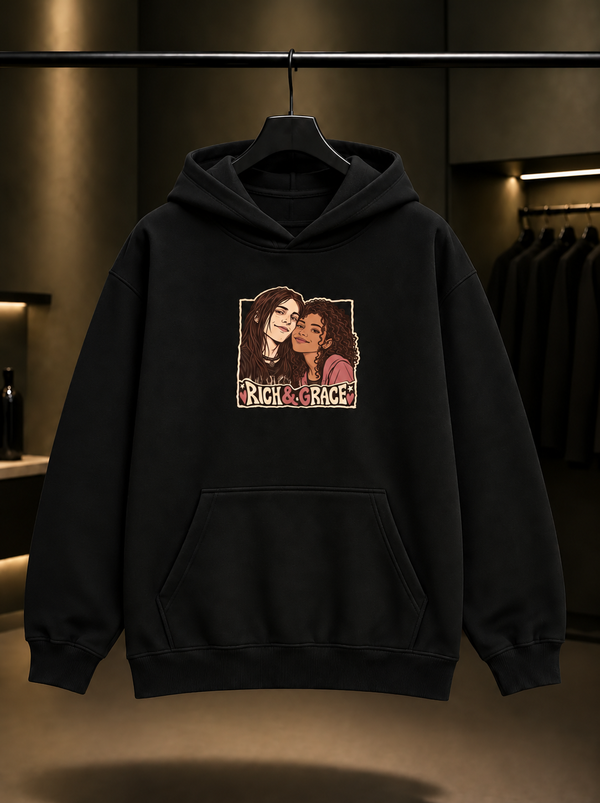 Skins Rich & Grace — Frame Kapüşonlu Sweatshirt — Siyah